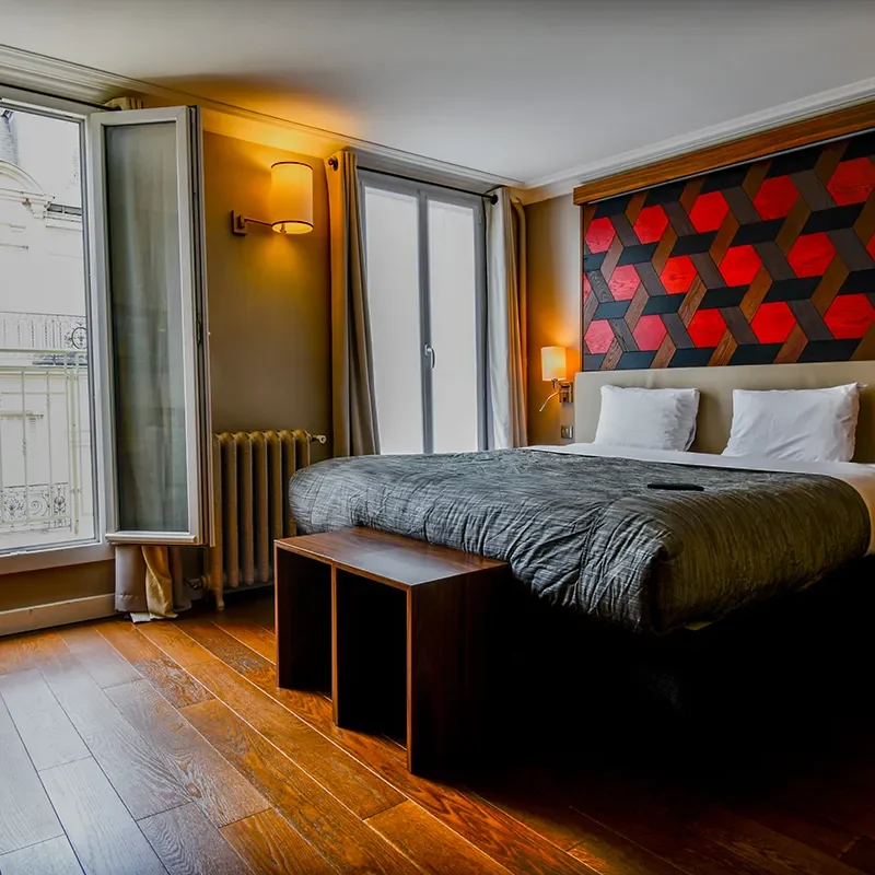 Studio design hôtel Concortel Paris quartier Madeleine