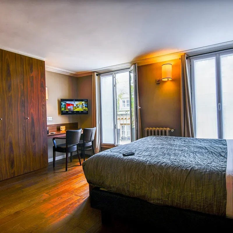 Studio design hôtel Concortel Paris quartier Madeleine